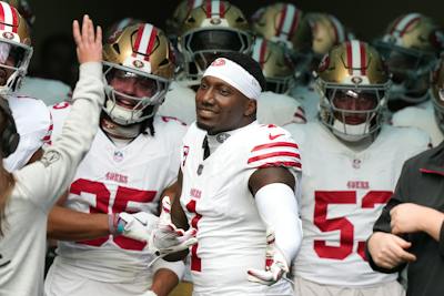 DraftKings Predictions promo code DIMERS200: Trade $5, get $200 plus NBA League Pass for Commanders vs. 49ers; first TD scorer odds