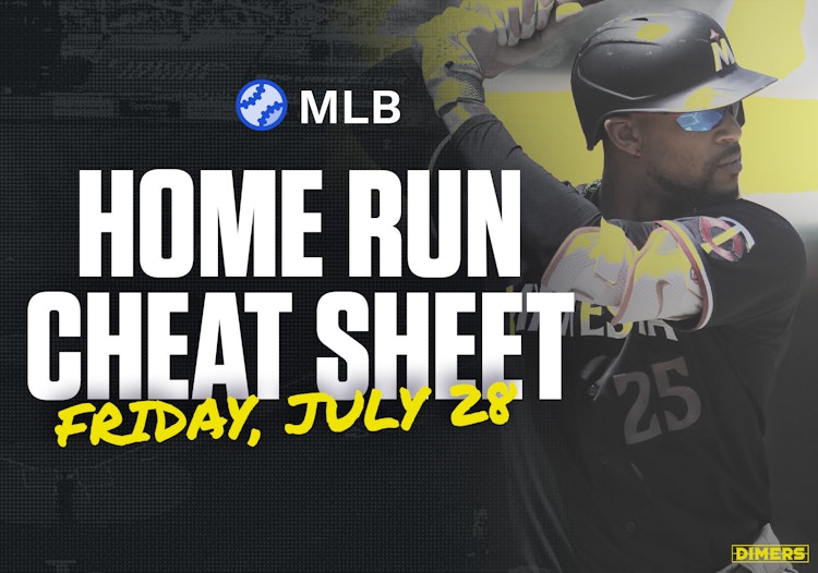 Home Run Cheat Sheet - HR Data, Stats, Matchups and More - Friday, July 28