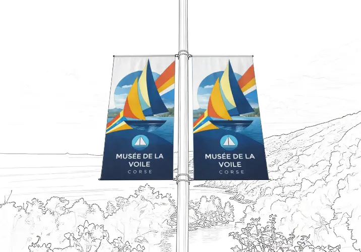 Banderole recto verso opaque personnalisée