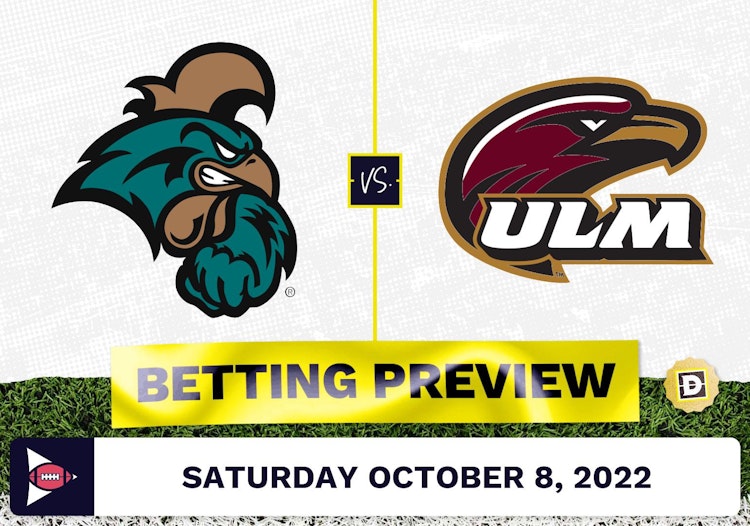 Coastal Carolina vs. Louisiana-Monroe CFB Prediction and Odds - Oct 8, 2022