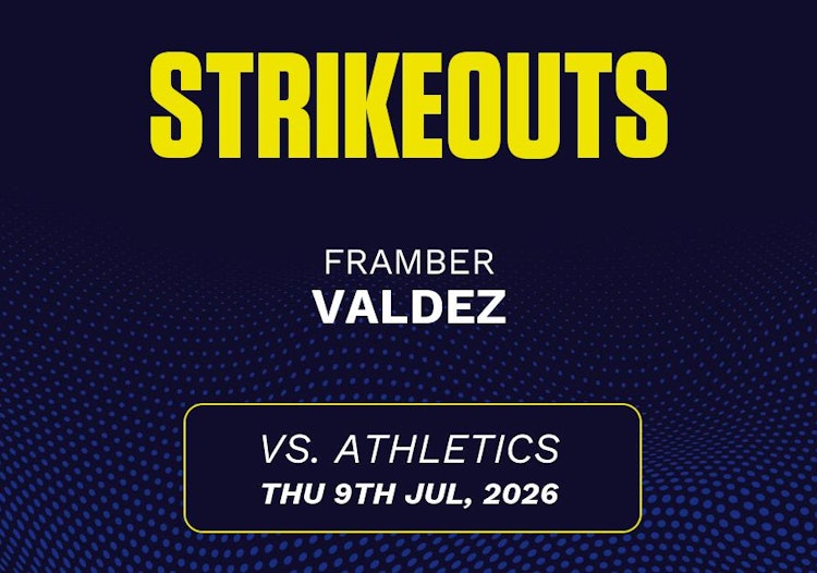 Framber Valdez projected stats for Thursday, July 9, 2026.
