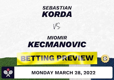 Sebastian Korda vs. Miomir Kecmanovic Predictions - Mar 28, 2022