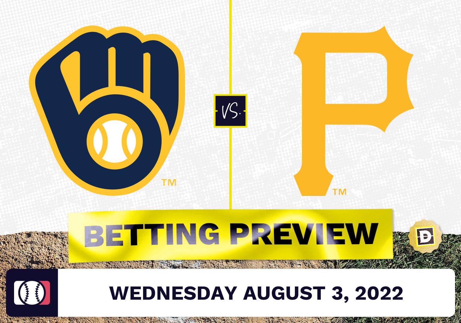 Brewers vs. Pirates Prediction and Odds - Aug 3, 2022
