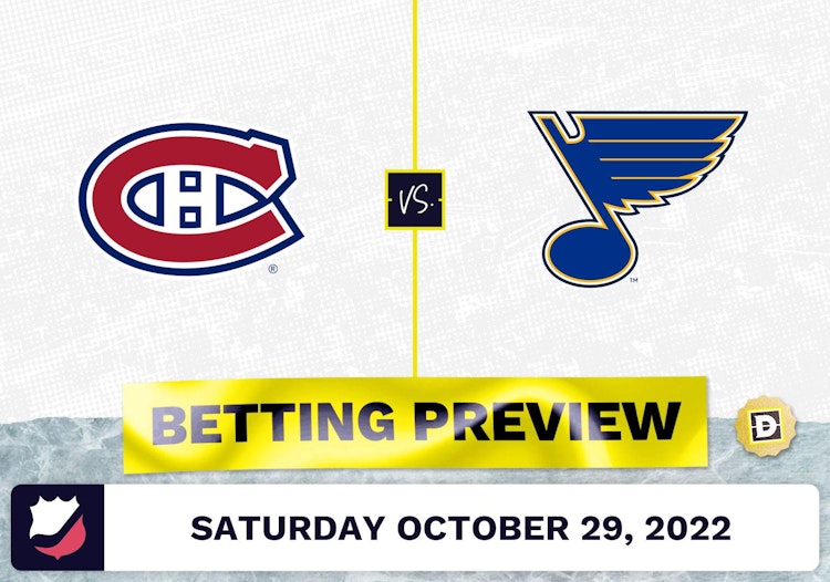 Canadiens vs. Blues Prediction and Odds - Oct 29, 2022