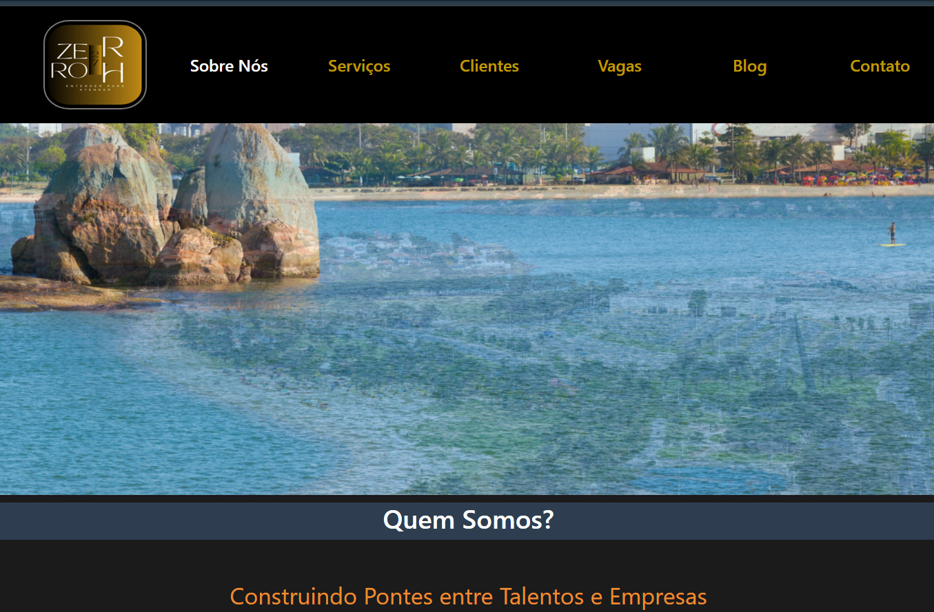Landing Page da empresa Zero 27 RH