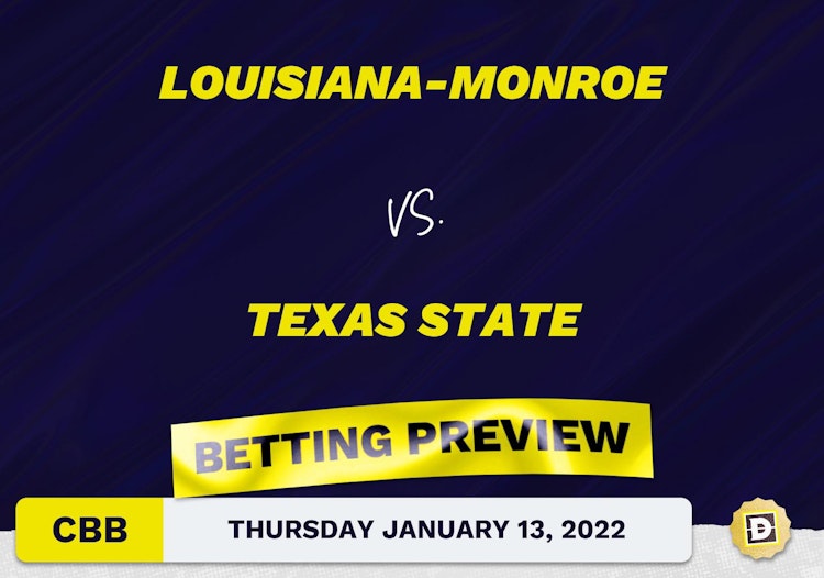 Louisiana-Monroe vs. Texas State CBB Predictions and Odds - Jan 13, 2022