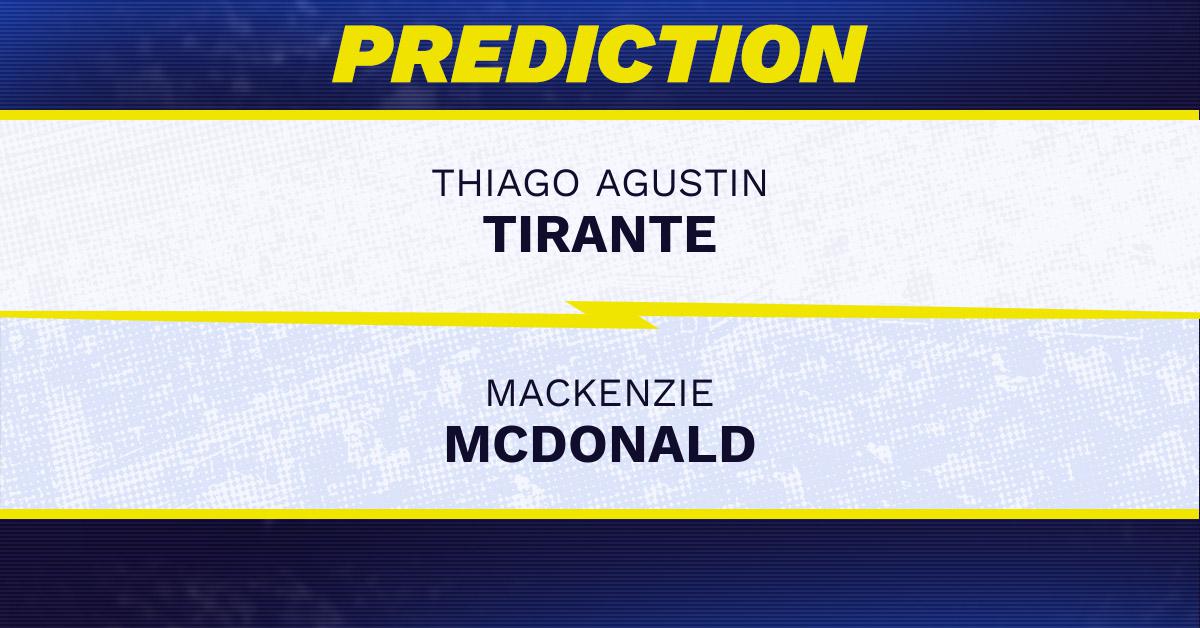 Thiago Tirante vs Mackenzie McDonald Tennis Prediction.