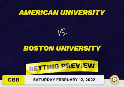 American University vs. Boston University CBB Predictions and Odds - Feb 12, 2022