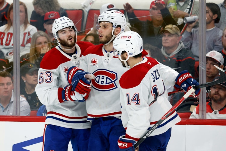 Canadiens 4-1 first period, NHL Stanley Cup playoffs.