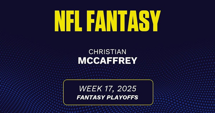 Christian McCaffrey projected stats Week 17, 2025.