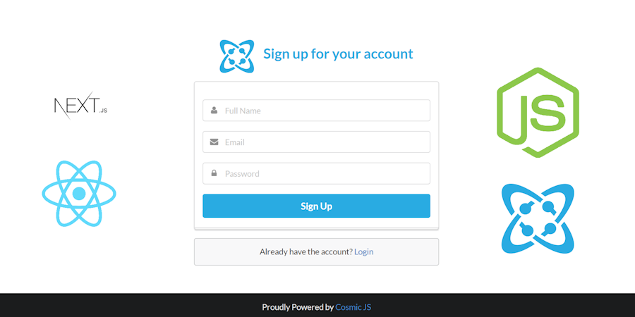 How to build a React Auth App using React, Cosmic and Node image