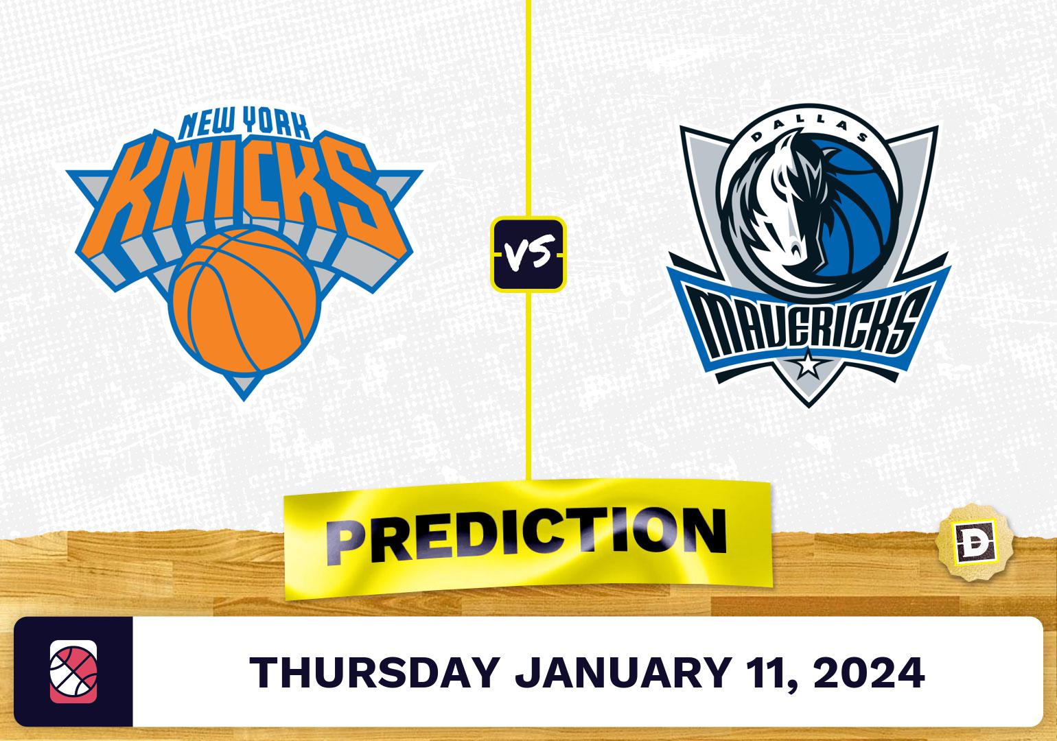 New York Knicks vs. Dallas Mavericks Prediction, Odds, NBA Picks [1/11/2024]