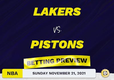 Lakers vs. Pistons Predictions and Odds - Nov 21, 2021