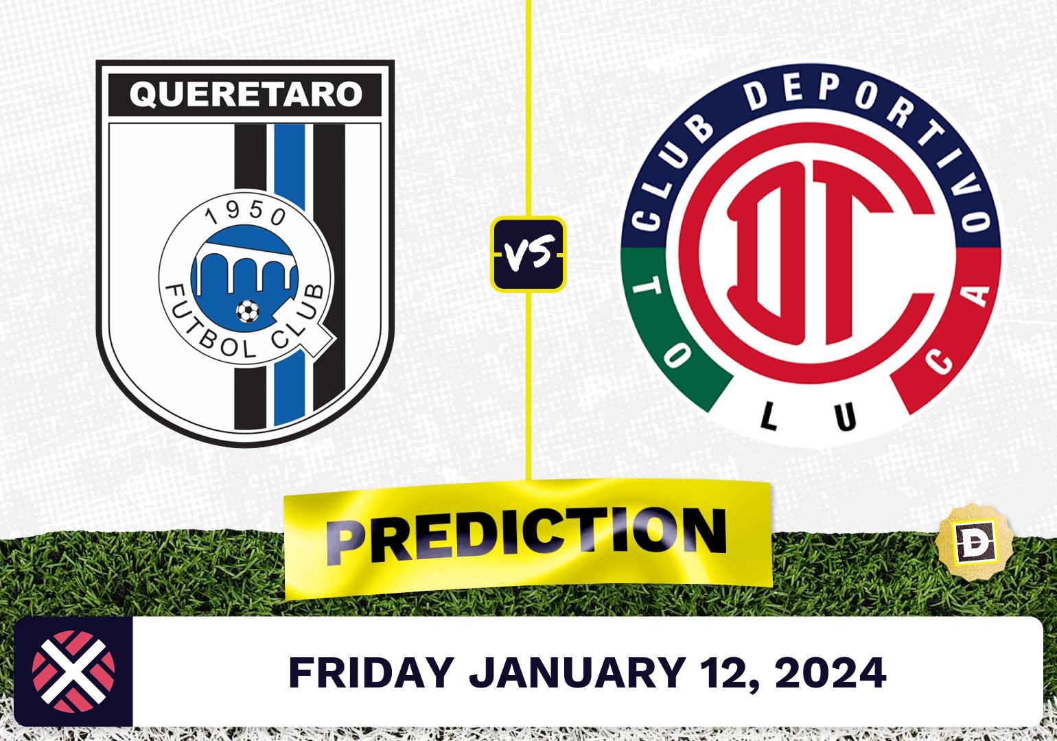 Queretaro vs. Toluca Prediction, Odds, Liga MX Picks  [1/12/2024]