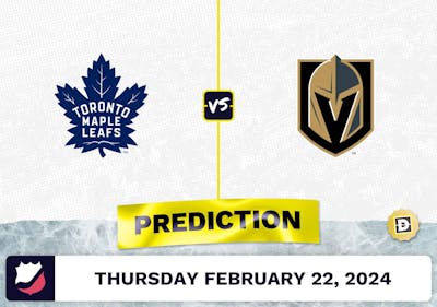 Toronto Maple Leafs vs. Vegas Golden Knights Prediction, Odds, NHL Picks [2/22/2024]