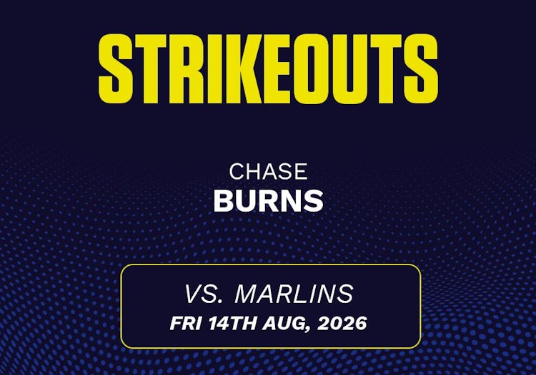 Chase Burns projected stats for Friday, August 14, 2026.