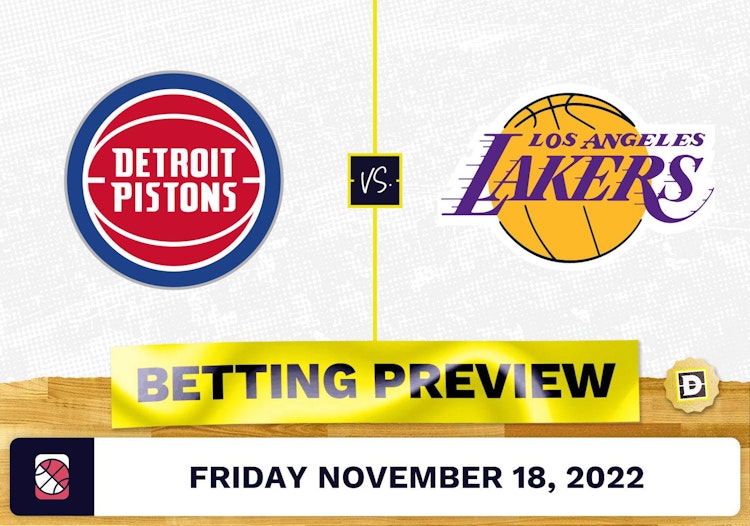 Pistons vs. Lakers Prediction and Odds - Nov 18, 2022