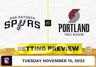 Spurs vs. Trail Blazers Prediction and Odds - Nov 15, 2022