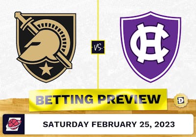 Army vs. Holy Cross CBB Prediction and Odds - Feb 25, 2023