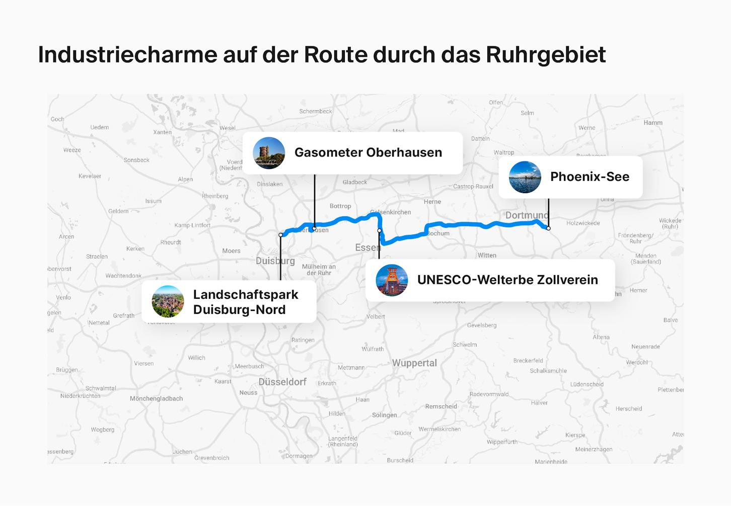 Route Roadtrip Ruhrgebiet NRW