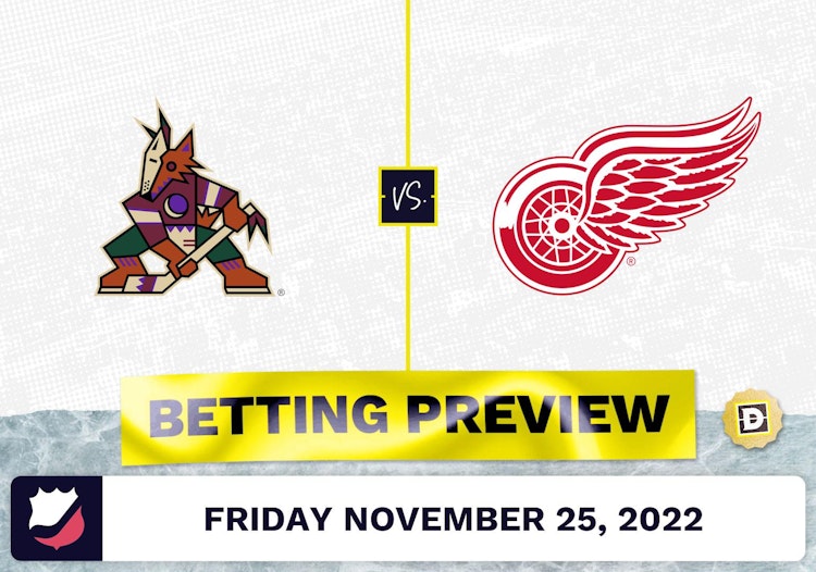 Coyotes vs. Red Wings Prediction and Odds - Nov 25, 2022