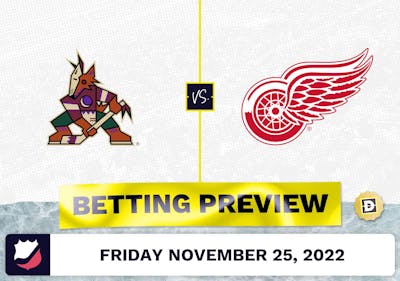 Coyotes vs. Red Wings Prediction and Odds - Nov 25, 2022