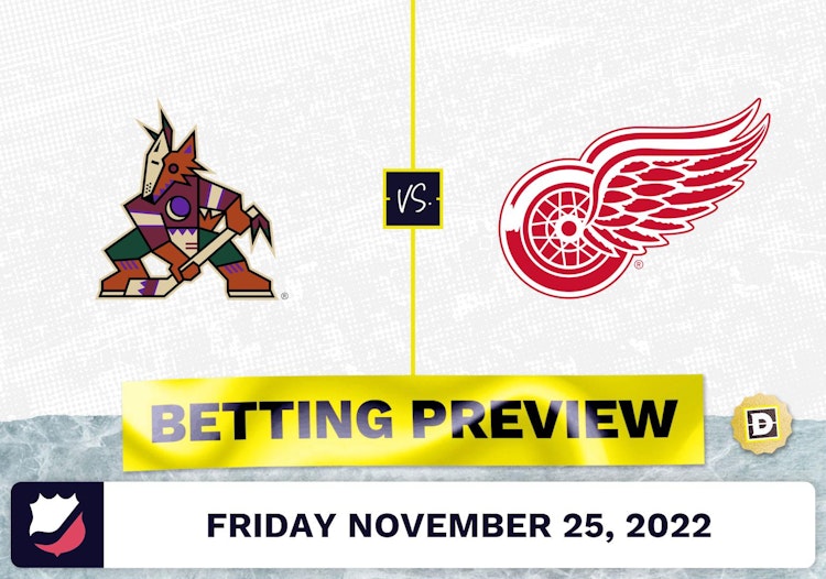 Coyotes vs. Red Wings Prediction and Odds - Nov 25, 2022