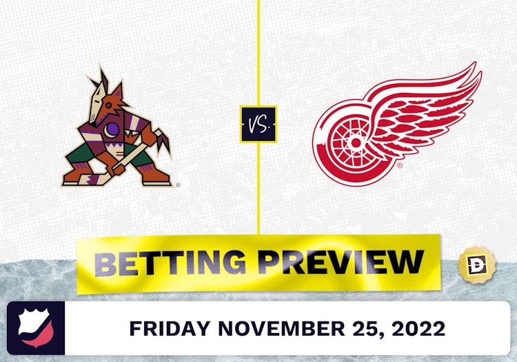 Coyotes vs. Red Wings Prediction and Odds - Nov 25, 2022