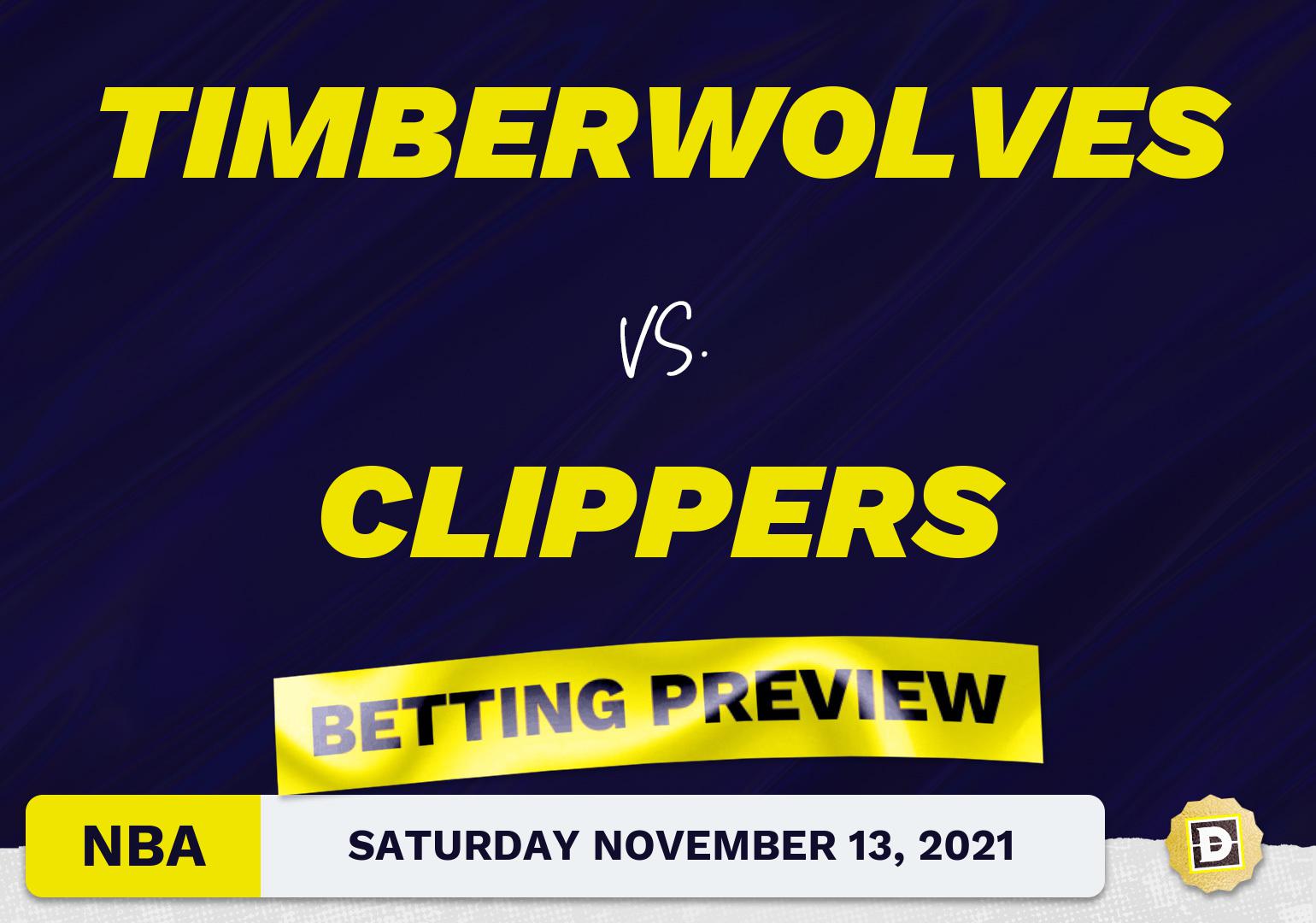 Timberwolves vs. Clippers Predictions and Odds - Nov 13, 2021