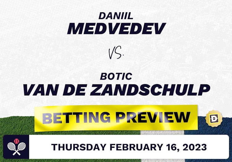 Daniil Medvedev vs. Botic Van de Zandschulp Predictions - Feb 16, 2023