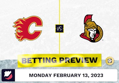 Flames vs. Senators Prediction and Odds - Feb 13, 2023