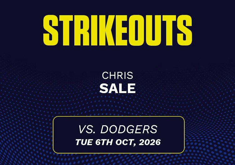 Chris Sale projected stats for Tuesday, October 6, 2026.