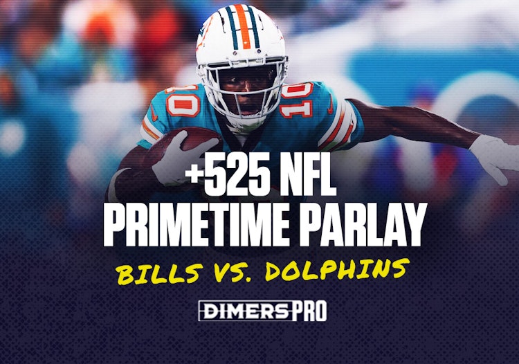 Dolphins WR Tyreek Hill is featured in tonight's Thursday Night Football parlay.