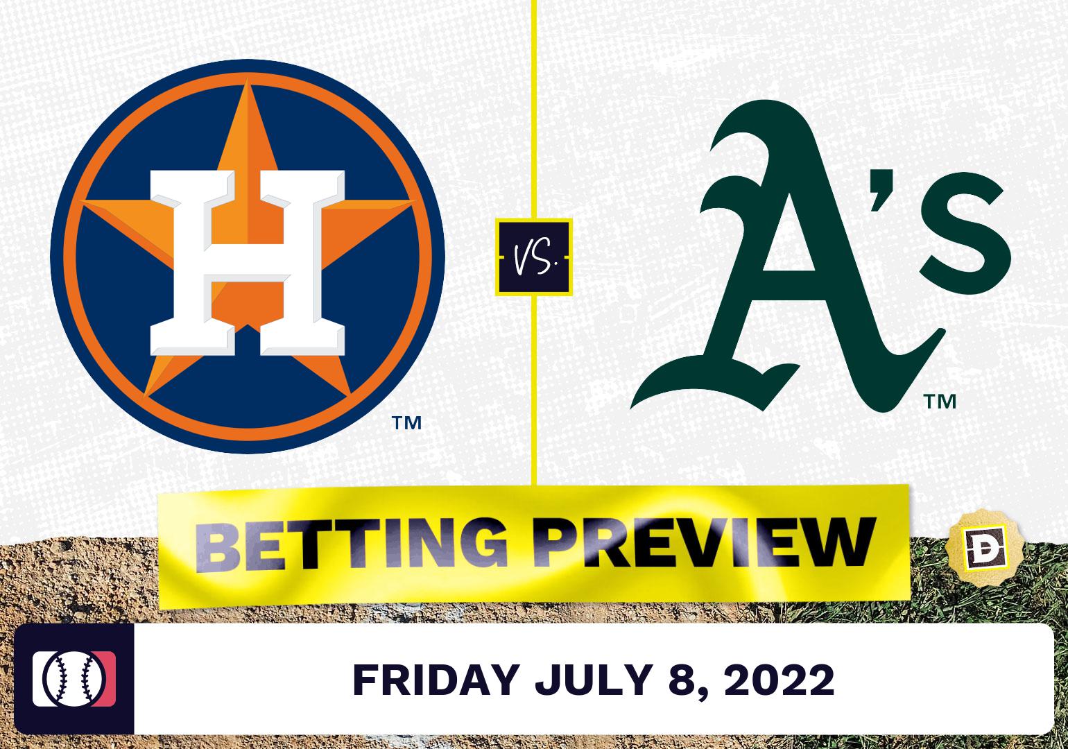 Astros vs. Athletics Prediction and Odds - Jul 8, 2022