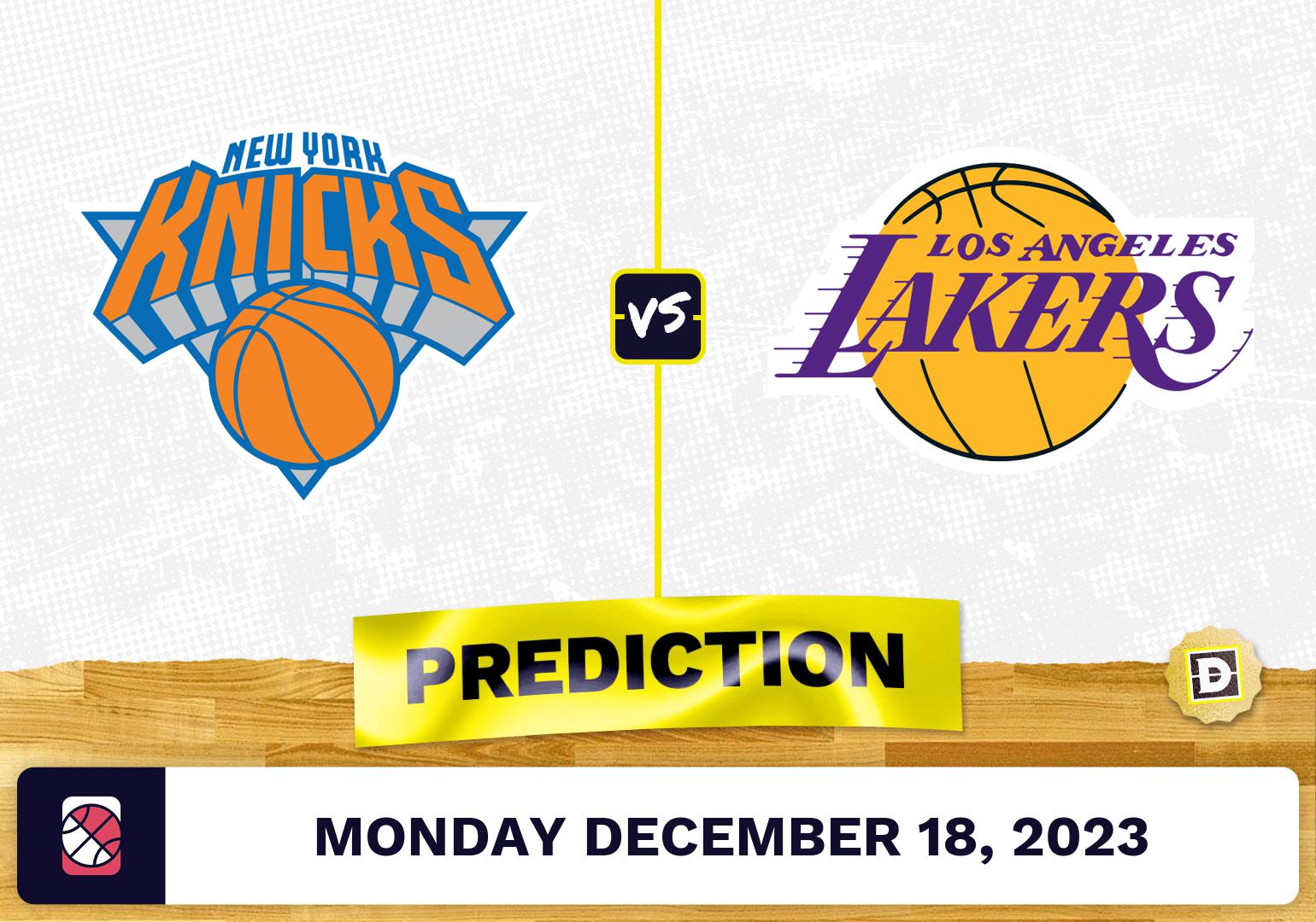 New York Knicks vs. Los Angeles Lakers Prediction, Odds, Picks for NBA Monday [12/18/2023]