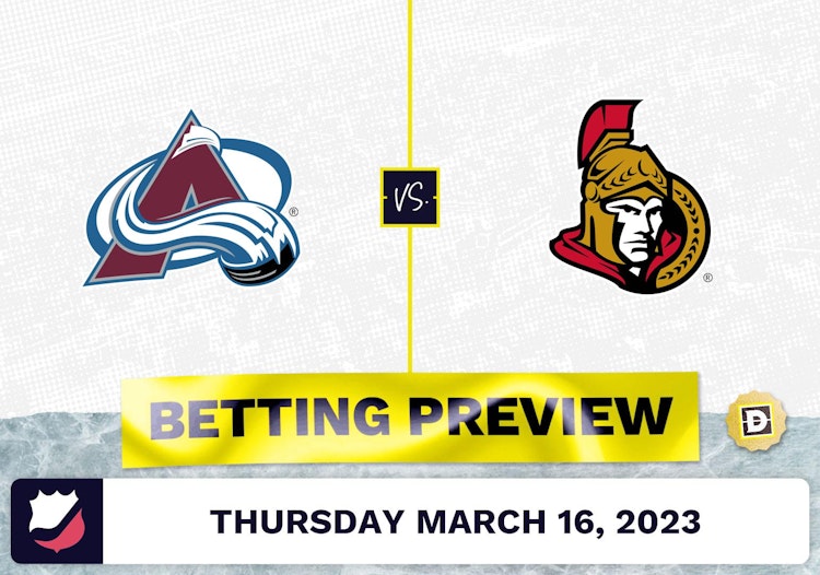 Avalanche vs. Senators Prediction and Odds - Mar 16, 2023