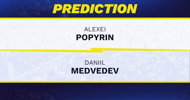 Alexei Popyrin vs Daniil Medvedev Tennis Prediction.