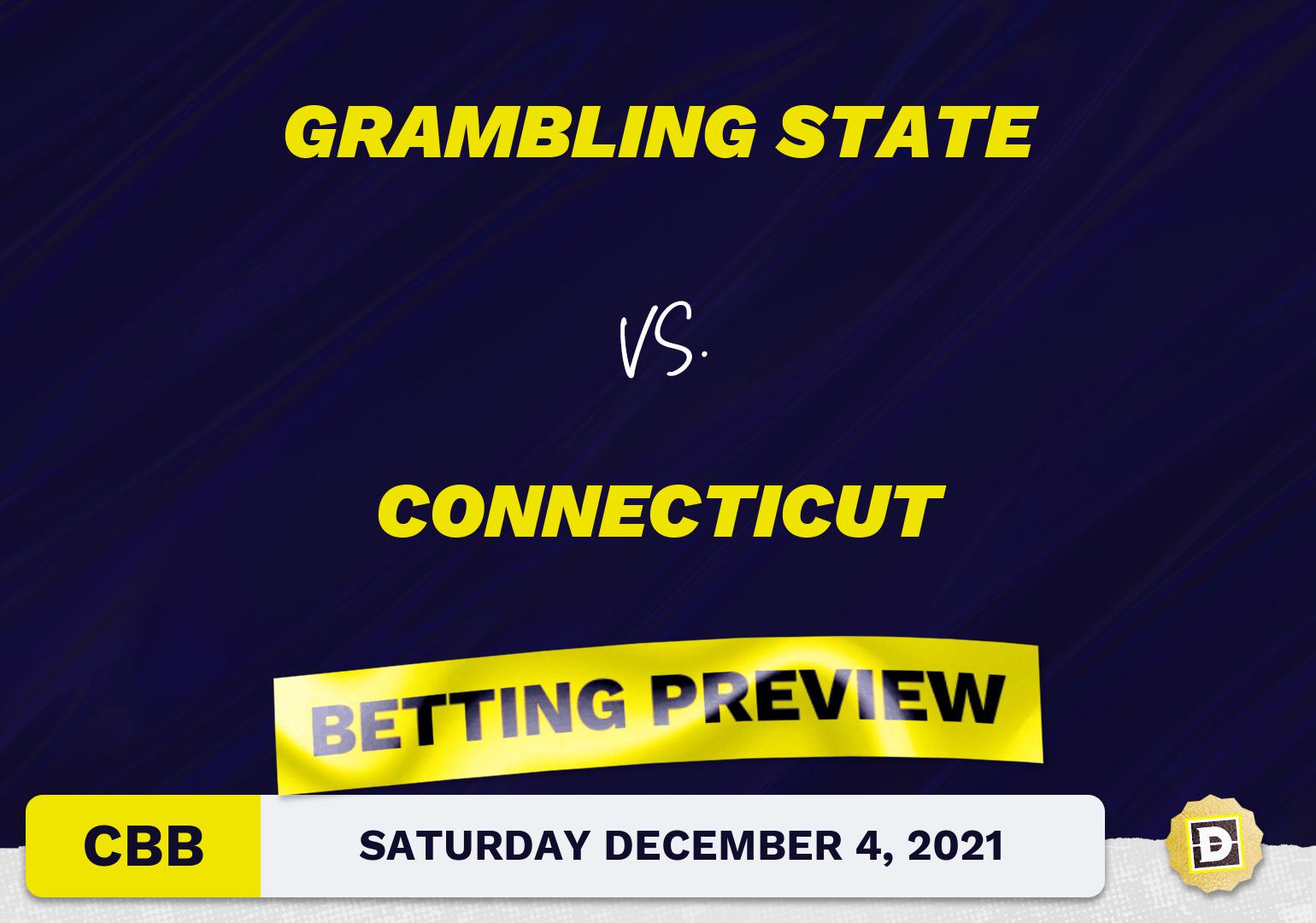 Grambling State vs. Connecticut CBB Predictions and Odds - Dec 4, 2021