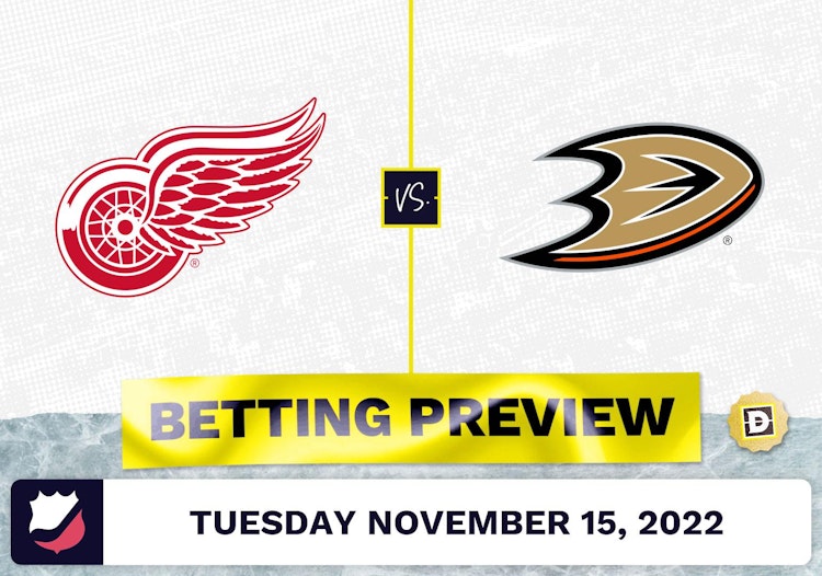 Red Wings vs. Ducks Prediction and Odds - Nov 15, 2022
