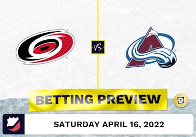 Hurricanes vs. Avalanche Prediction and Odds - Apr 16, 2022