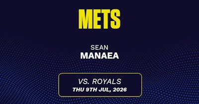Sean Manaea projections July 9: Strikeouts, outs, and earned runs vs. Royals [2026]