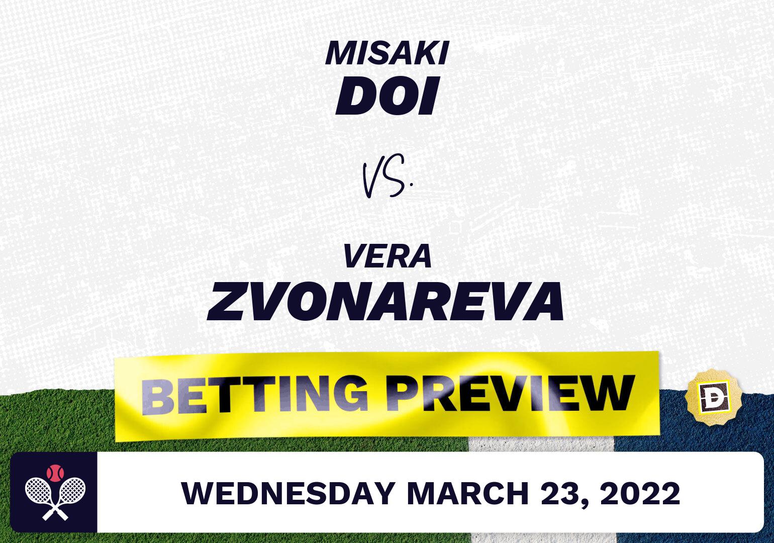 Misaki Doi vs. Vera Zvonareva Predictions - Mar 23, 2022
