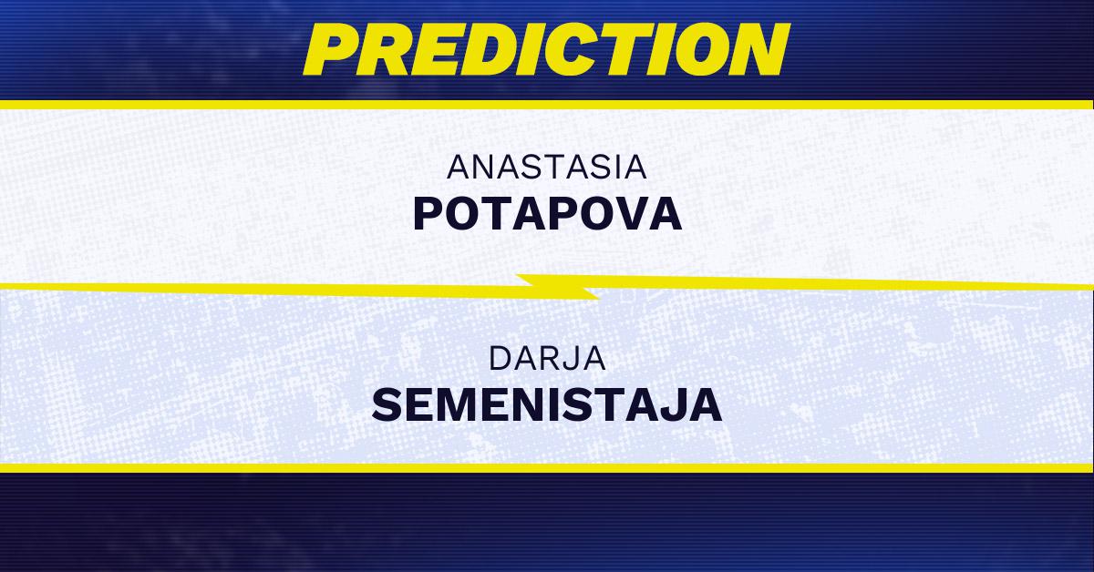 Anastasia Potapova vs Darja Semenistaja Tennis Prediction.