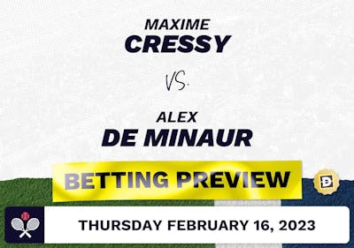 Maxime Cressy vs. Alex de Minaur Predictions - Feb 16, 2023