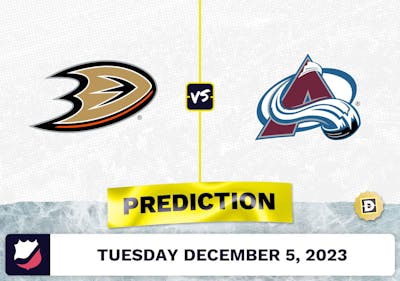Anaheim Ducks vs. Colorado Avalanche Prediction and Odds - December 5, 2023