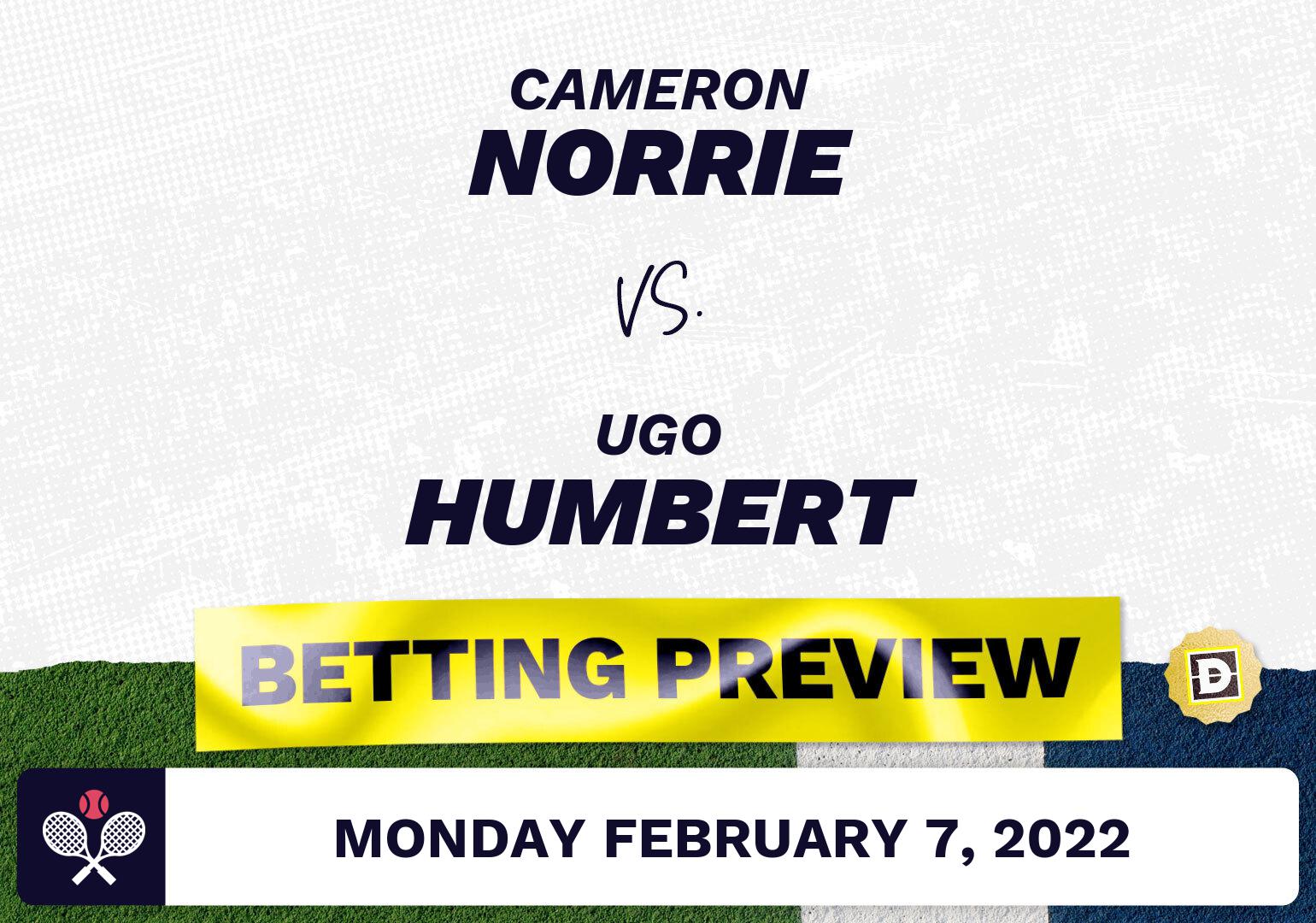 Cameron Norrie vs. Ugo Humbert Predictions - Feb 7, 2022