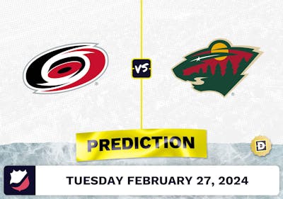 Carolina Hurricanes vs. Minnesota Wild Prediction, Odds, NHL Picks [2/27/2024]