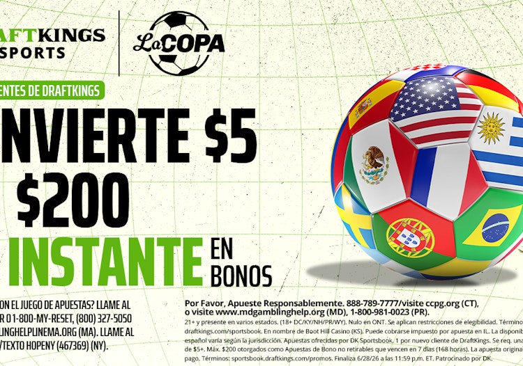 Código promocional de DraftKings — Uruguay vs. España — Apuesta $5 y Obtén $200