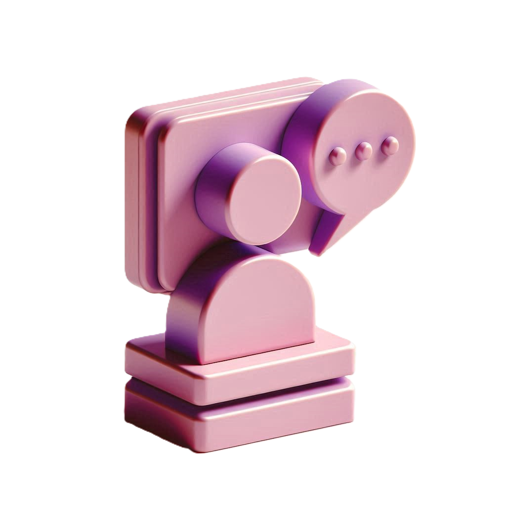 Icone 3D pour représenter une communication alignée à son image 