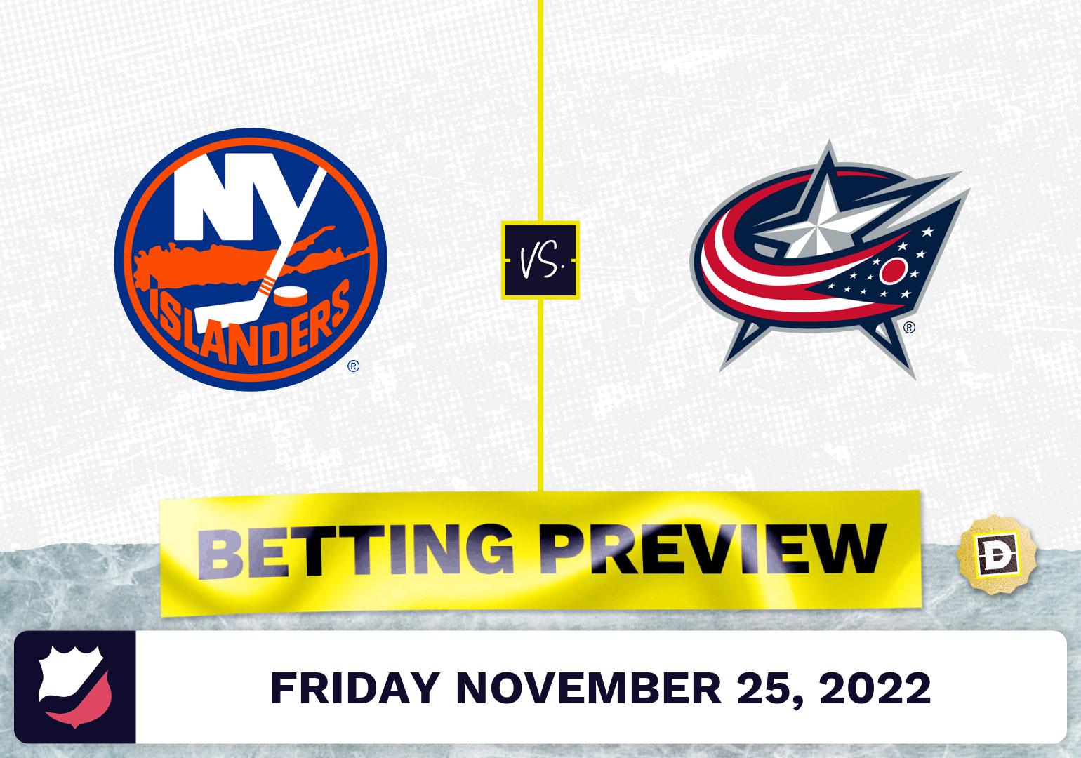 Islanders vs. Blue Jackets Prediction and Odds - Nov 25, 2022